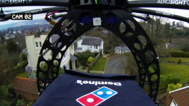 VIDEO: Dominos Pizza releases video of its product being delivered in Britain with the Domicopter.