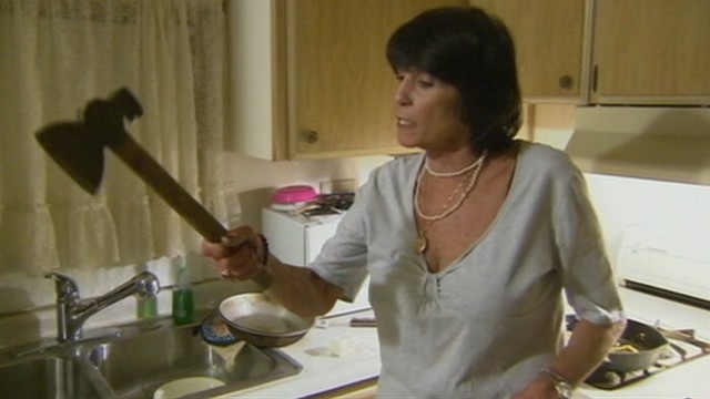 VIDEO: Robin Irvine used the threat of her skills to scare off a pair of alleged thieves.