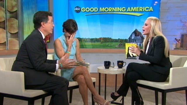 VIDEO: Stephen Colbert questions Jenny McCarthy about her decision to leave the Catholic Church.