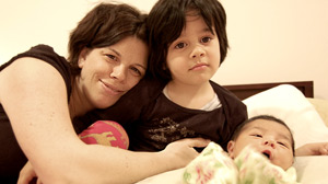 PHOTO Michelle Papachristou of Brooklyn, N.Y., originally planned to take nine months of mostly unpaid maternity leave with her daughter Nina, just as she did with her son.