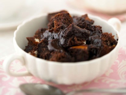 Get the Deen Brothers' double fudge bread pudding recipe below.