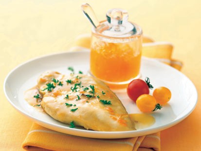 Glaze of sunshine apricot chicken