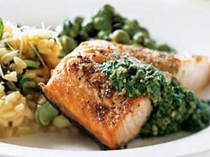 Salmon with sorrel