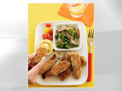 Honey-mustard turkey strips are shown in this file photo.