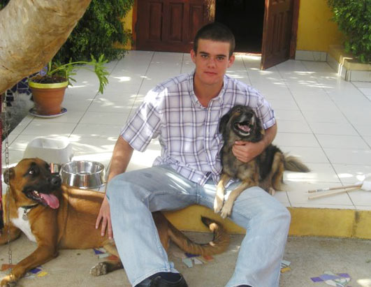 Joran VAN DER SLOOT at home with his dogs. (Courtesy of van der ...