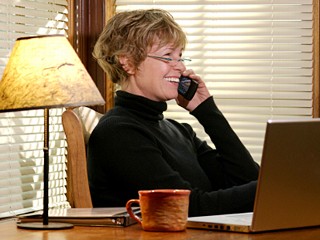 work home woman