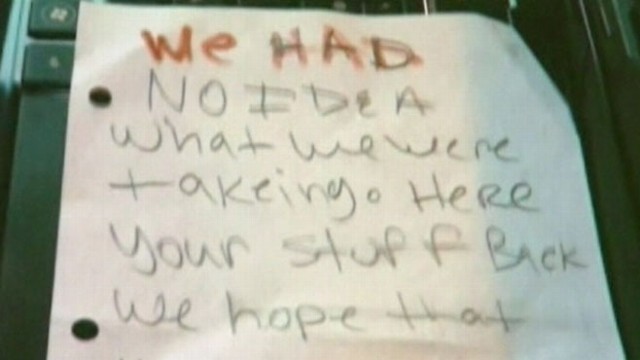 VIDEO: Note left for Sexual Assault Services Center said, "We had no idea what we were taking."