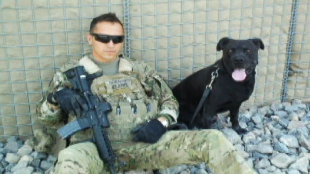 VIDEO: Kay, an 8-year-old Labrador and pit bull mix, served tours in Iraq and Afghanistan before being diagnosed with a heart condition.