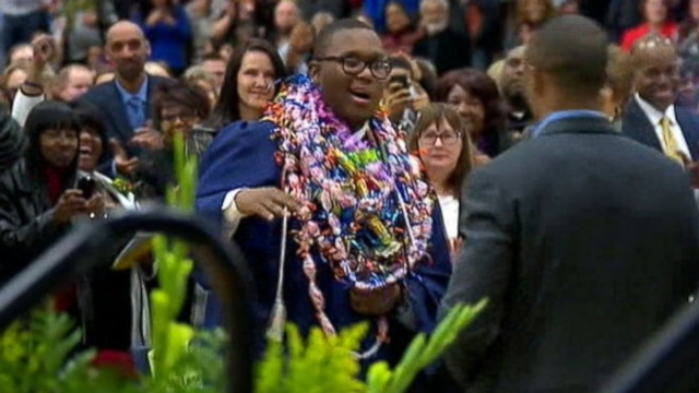 High school in Washington threw Dom Cooks an early graduation with a visit from the Seahawks Doug Baldwin.