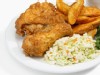 fried chicken and coleslaw