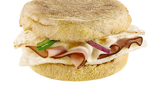 Photo: Subway western egg and cheese omelet breakfast sandwich