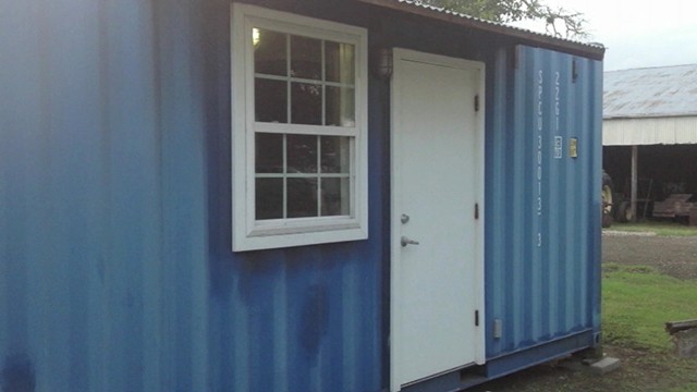 Blue Storage Container Home Up for Sale Video - ABC News