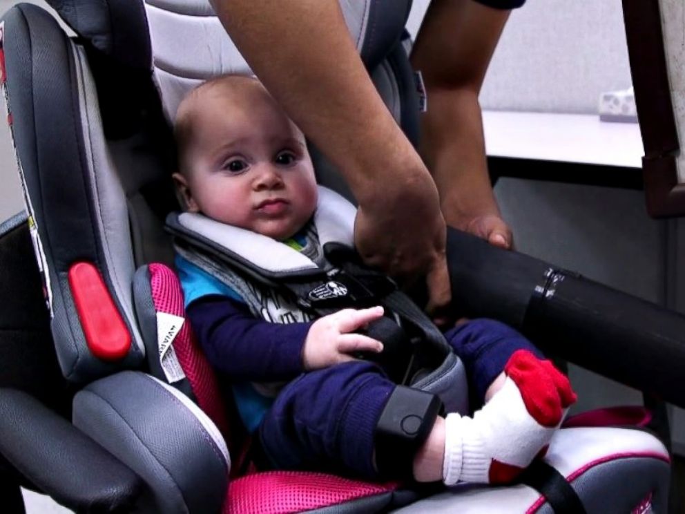 PHOTO: Infant Daniel Bailey participates in a trial demonstration for ABC News at Vanderbilt University in Nashville, Tennessee.