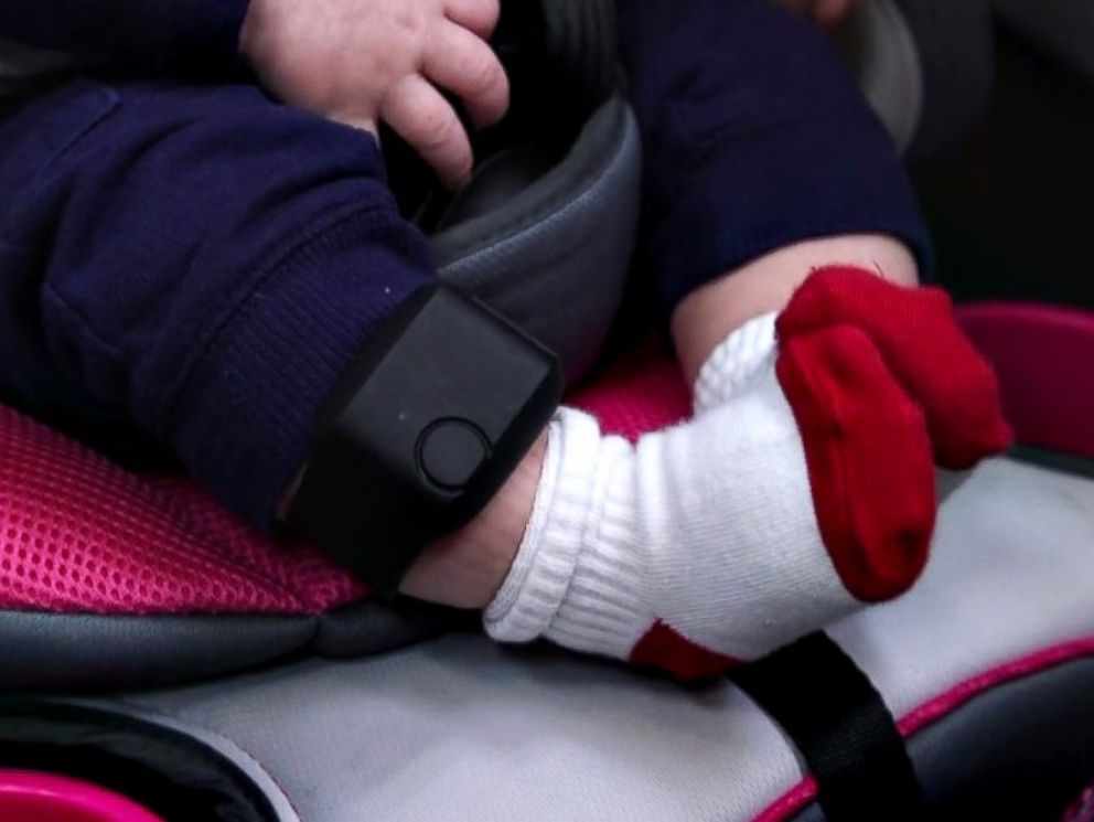 PHOTO: Infant Daniel Bailey wears a monitor on his leg as he participates in a demonstration trial for ABC News at Vanderbilt University in Nashville, Tennessee.
