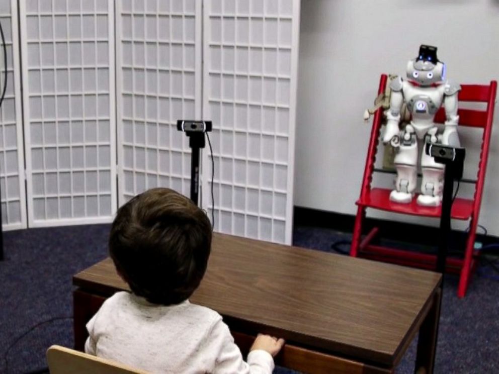 PHOTO: A little robot named RASL, better known as Russell, tries to train toddlers with Autism Spectrum Disorder (ASD) to pay attention.