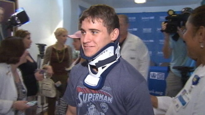 VIDEO: Innovative treatment allows Jorge Valdez to walk after gymnastics accident.
