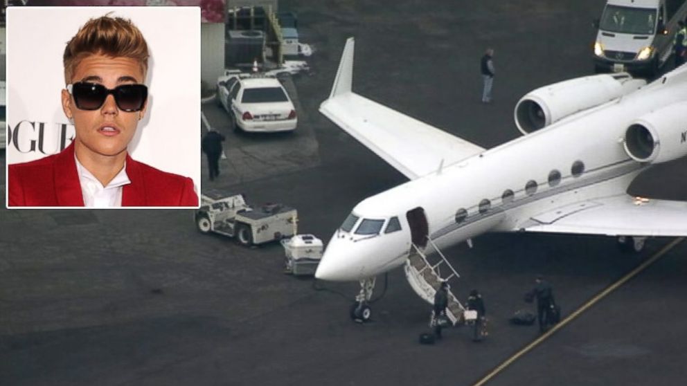 PHOTO: Justin Biebers private plane was stopped and held at Teterboro Airport for suspicion that marijuana was on board, while possibly heading to New Jersey for the Super Bowl, Jan. 31, 2014.