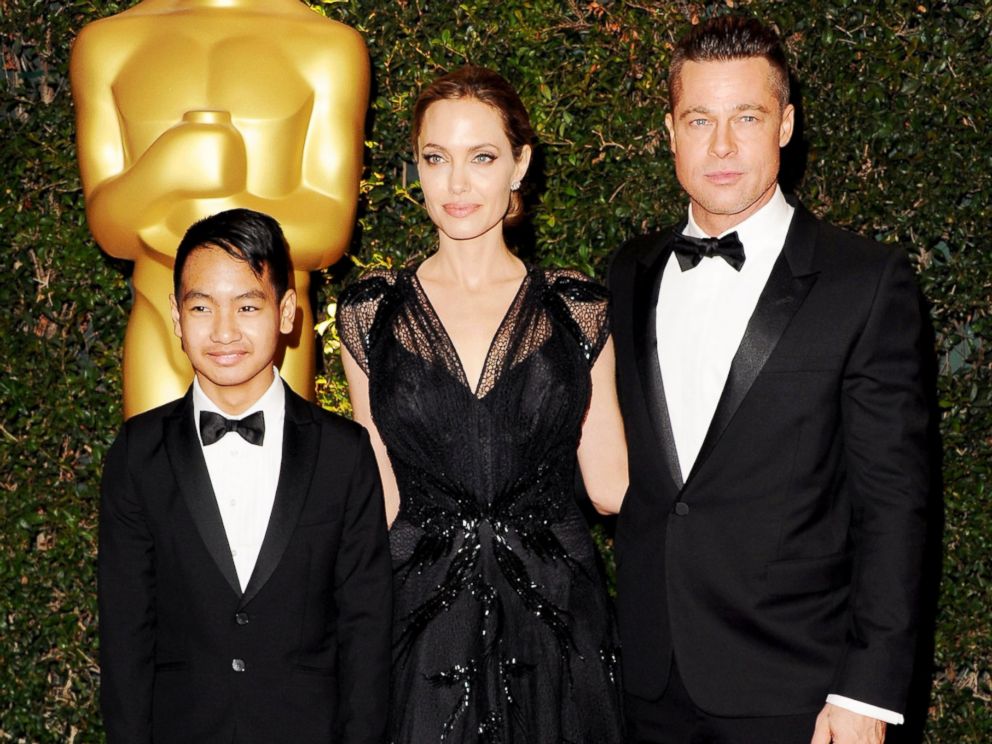 PHOTO: Brad Pitt, actress Angelina Jolie and son Maddox Jolie-Pitt arrive at The Board Of Governors Of The Academy Of Motion Picture Arts And Sciences Governor Awards at Dolby Theatre, Nov. 16, 2013, in Hollywood, Calif. 