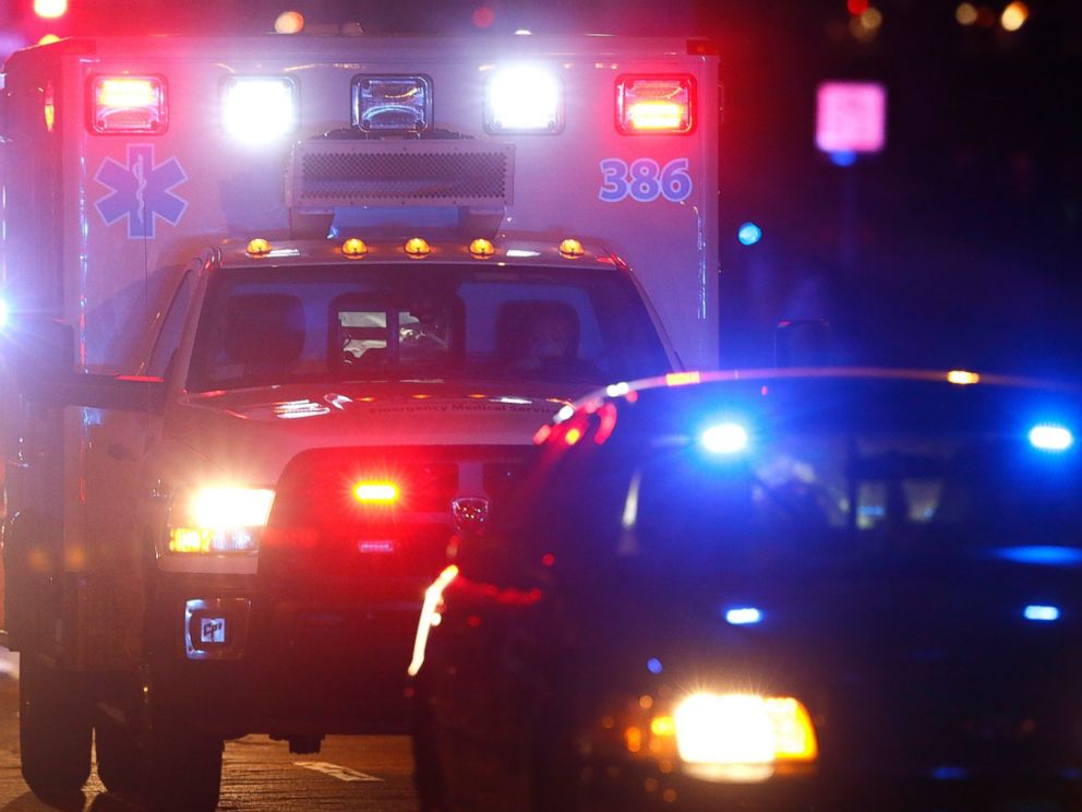 PHOTO: Ebola patient Amber Vinson arrives by ambulance at Emory University Hospital on Oct. 15, 2014 in Atlanta, Ga.