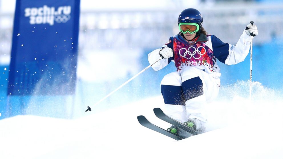 PHOTO: Heather McPhie of the United States competes in the ladies moguls qualification during the Sochi 2014 Winter Olympics at Rosa Khutor Extreme Park in Sochi, Russia, Feb. 6, 2014.