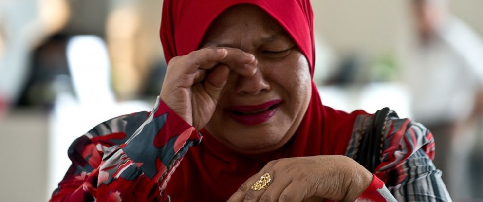 Image result for Families of Malaysian flight MH370 crying