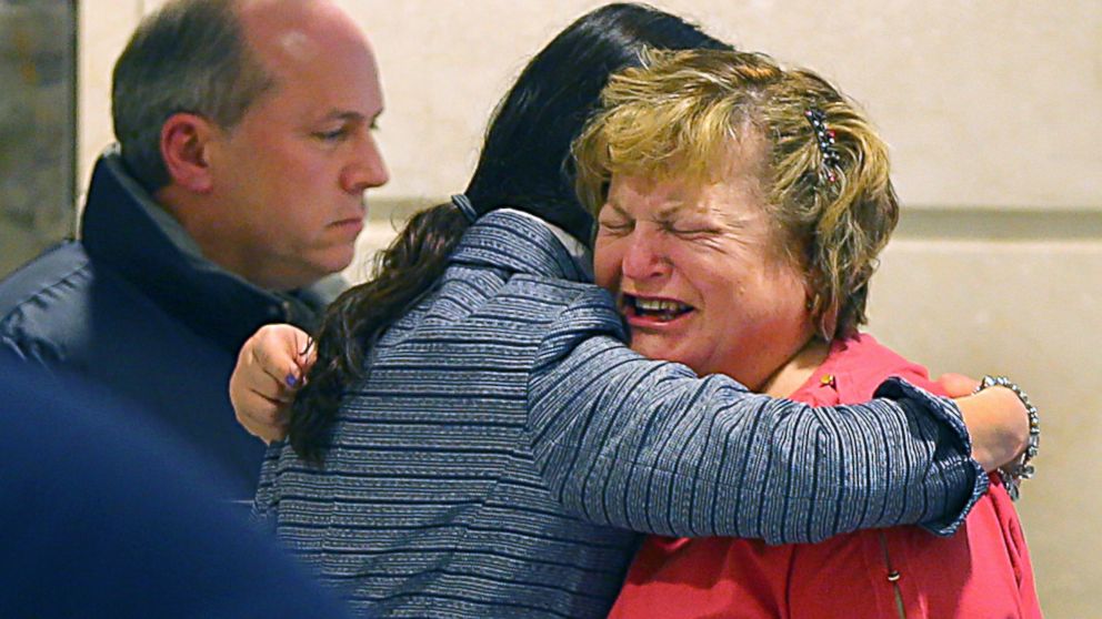 PHOTO: Linda Pelletier cries as she is consoled by her attorney, Christine Tennyson after a ruling was issued saying that Justina Pelletier could not return home to her parents.