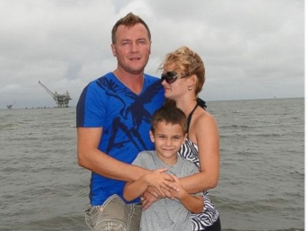 PHOTO: Lessya, Erik and Oleg on a quick trip to Gulf Shores, Alabama, her first visit to the beach.