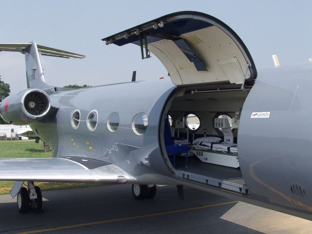 PHOTO: The device is loaded onto a private jet