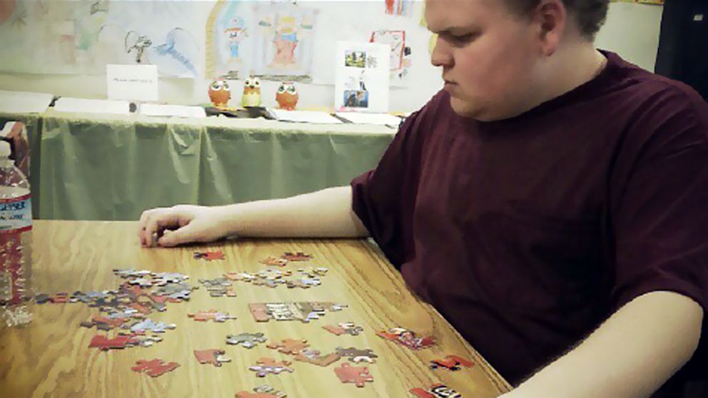 PHOTO: David Swanson is autistic and diabetic. He cant speak, but he can communicate with an iPad.