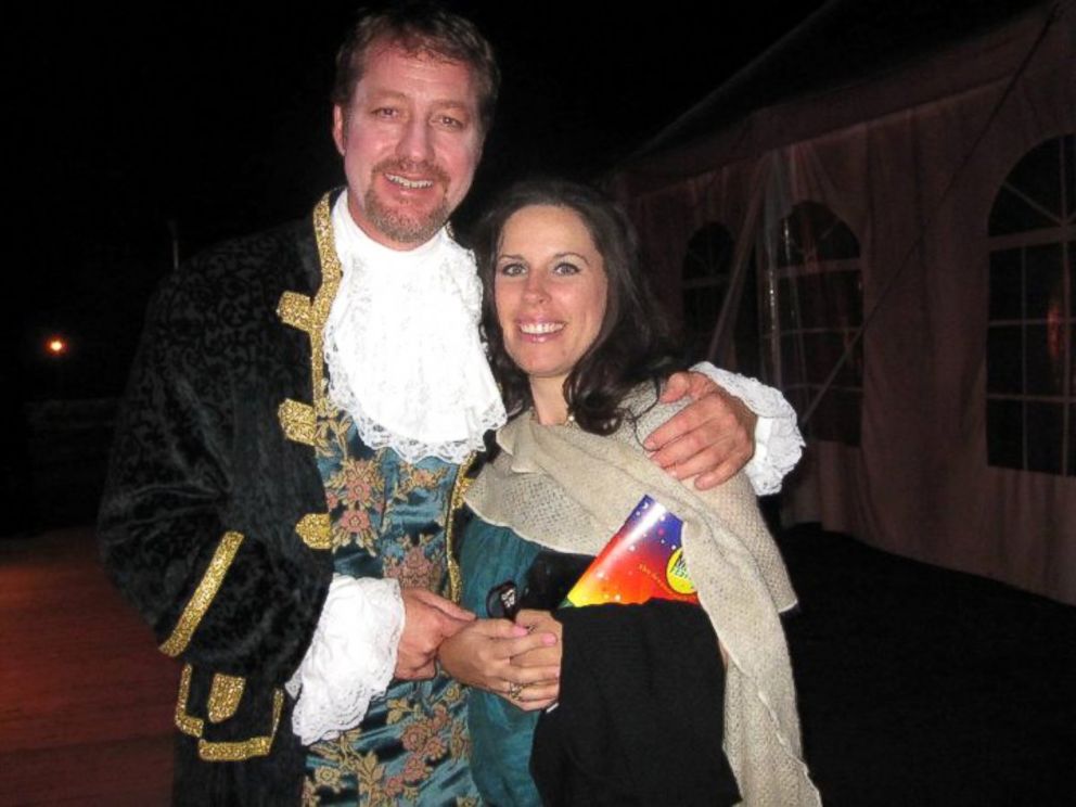PHOTO: Eric Jordan poses with his wife after an opera performance.