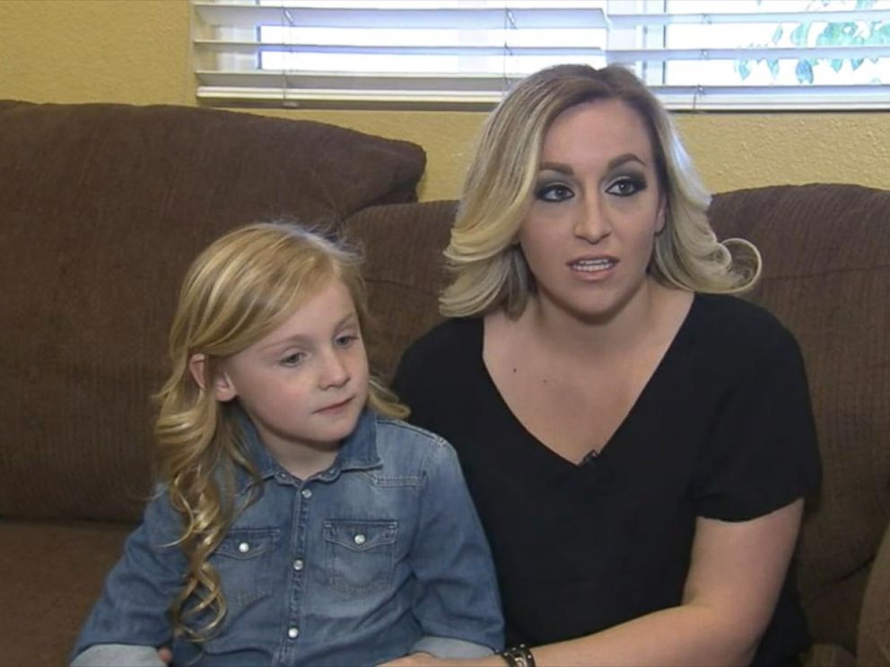 PHOTO:Katelyn Powell from Hemet, California, says that her 5-year-old daughter, Khloe Russell, had a 1.5-inch-long safety pin stuck up her nose for six months.