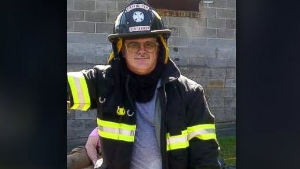 PHOTO: Mike Achhammers fire department rang false alarms to get men out of the house on Thanksgiving day.
