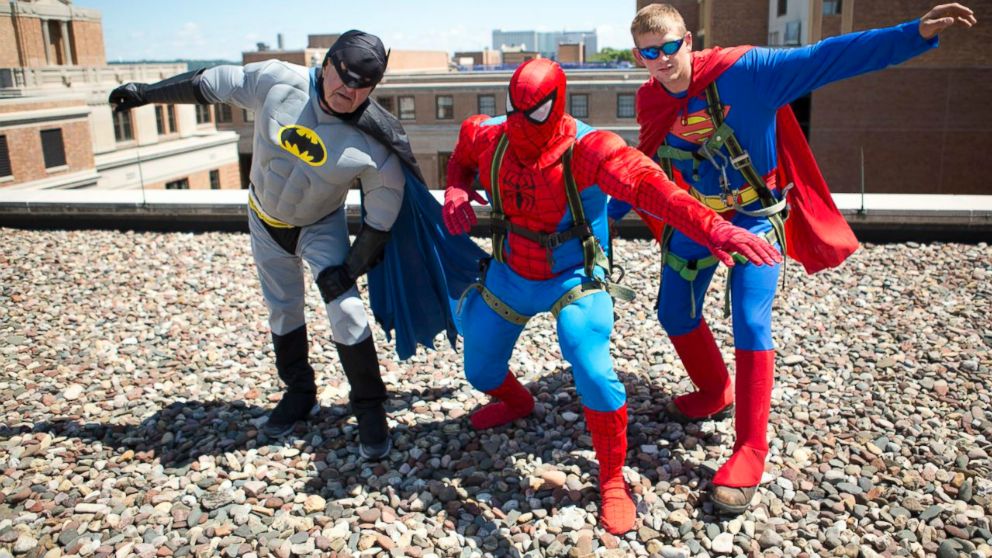 PHOTO: Most days, these men are normal guys. But on Wednesday, they were superheroes.