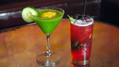 PHOTO: Beauty And Essex's Emerald Gimlet, and their Ruby Mojito are seen here.