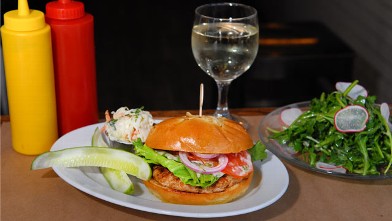 PHOTO: The Herbed Turkey Burger is served at BLT Burger located in the Chelsea section of New York, seen here, June 27, 2012.
