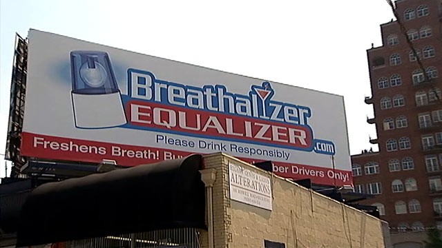 PHOTO: Billboard for Breathalyzer Equalizer is is riling residents.