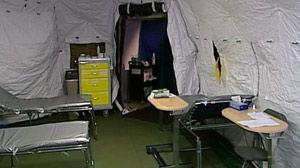 Tents Erected to Treat Swine Flu Patients
