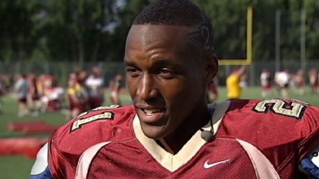 PHOTO: Hayward Demison III is back playing football after suffering a heart attack after scoring the winning touchdown last year.