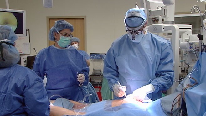 VIDEO: A rare look to see what happens during heart bypass surgery.