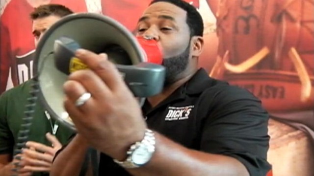 VIDEO: The NFL star hams it up for a serious subject: concussions in young athletes.