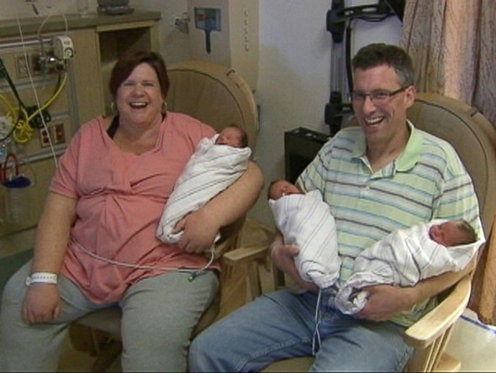 PHOTO: Hannah Hepner gave birth to naturally conceived triplets in Dec. 2013.