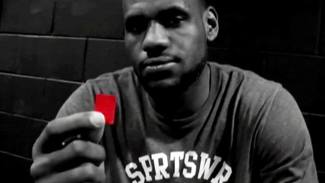 PHOTO: LeBron James Sheets commercial