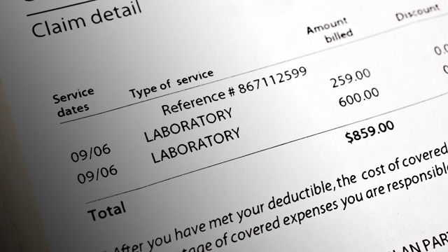PHOTO: Expensive medical bill