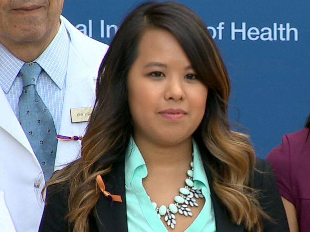 PHOTO: Ebola survivor Nina Pham appears at a press conference after she was discharged from - abc_nina_pham_press_conference_ebola_jc_141024_4x3_992