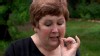 PHOTO: Teresa Widener, 45, taking a bite of her favorite snack: rocks.