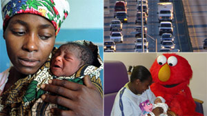Unusual places where women have given birth.