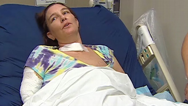 Video: Mother recovers from rare flesh-eating disease.