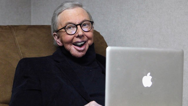 PHOTO: In this Jan. 12, 2011 file photo, Pulitzer Prize-winning movie critic Roger Ebert works in his office at the WTTW-TV studios in Chicago.