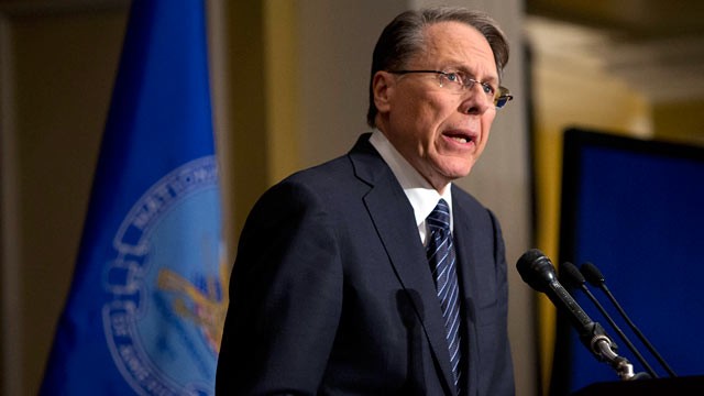 PHOTO: The National Rifle Association executive vice president Wayne LaPierre, speaks during a news conference, Dec. 21, 2012 in Washington.