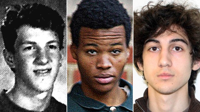 PHOTO: Dylan Klebold, Lee Malvo and Dzohokhar Tsarnaev